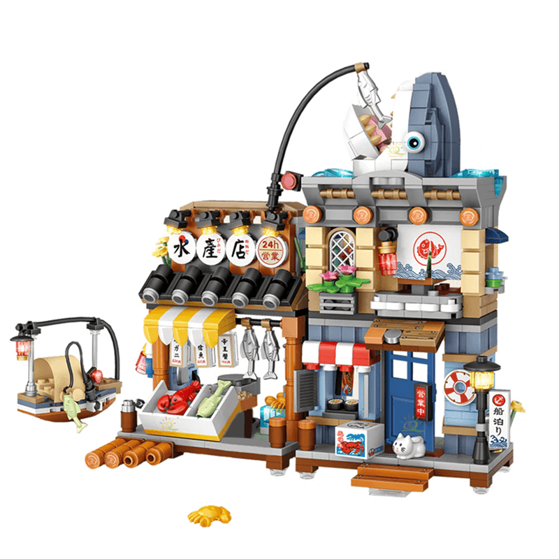 Japanese Street Mini Building Blocks - DIY Model