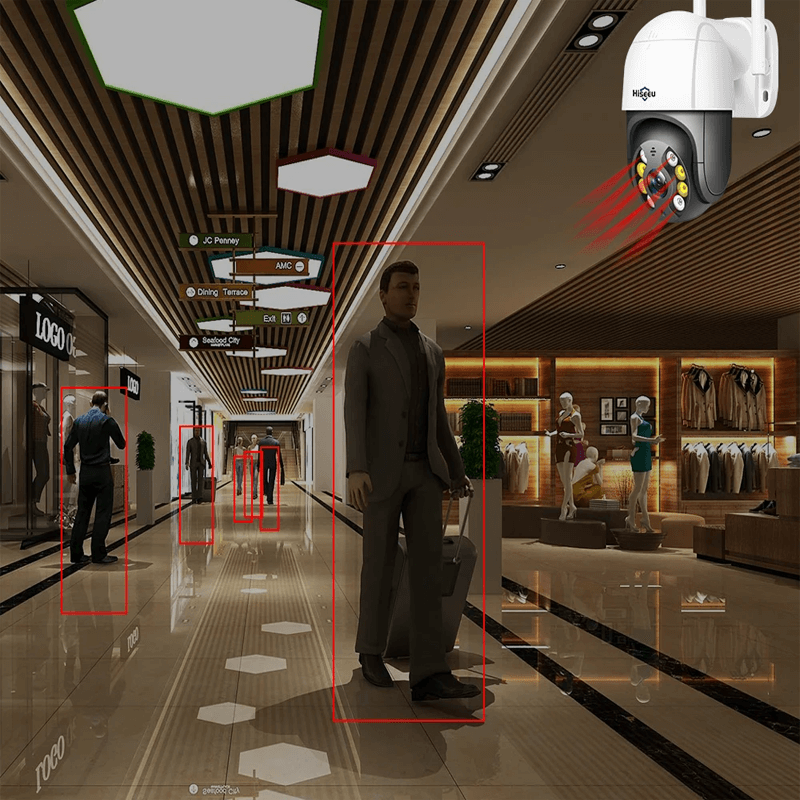 Smart WiFi Security Camera - With Infrared Night Vision, APP & AI