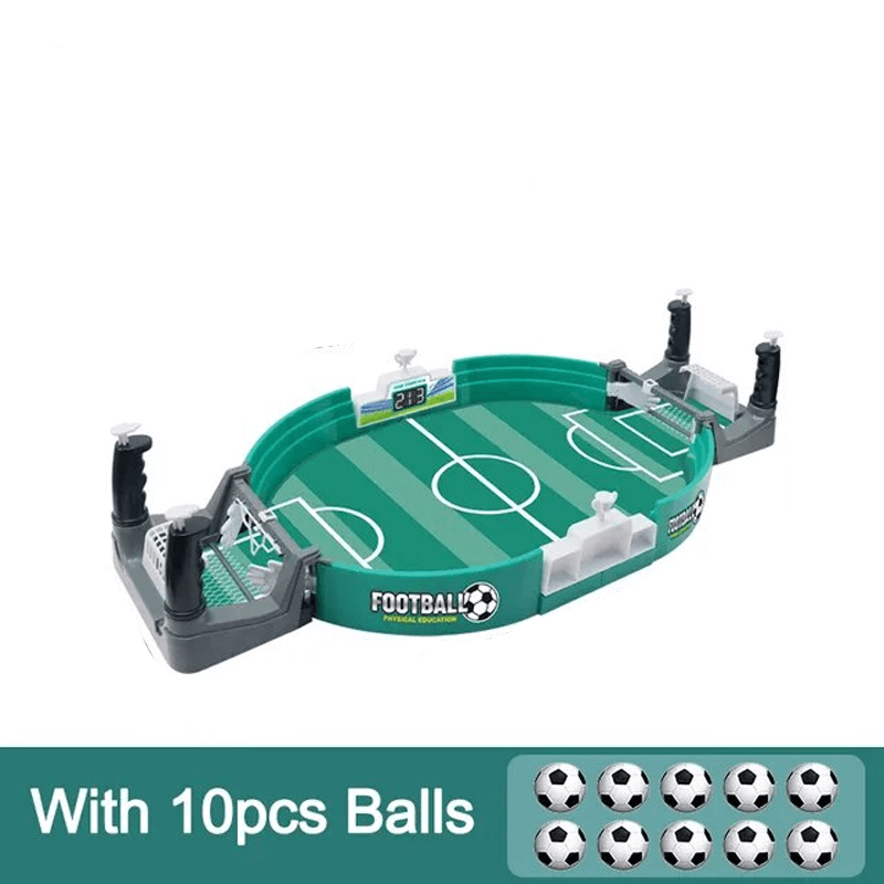 Bordsfotboll Spel för Barn & Vuxna – Mini Fotbollsspel i Trä & ABS | Interaktivt 2-i-1 Brädspel för 2–4 Spelare