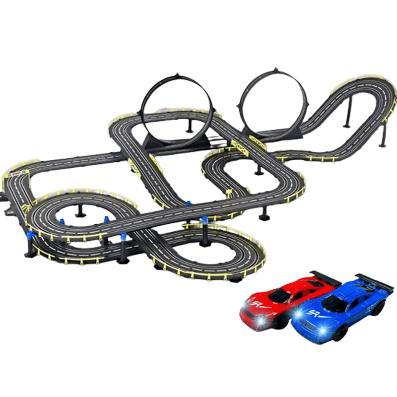 Stor RC Bilbana för Barn – Track Racing Leksak med Dubbel Tävling och Enkel Montering