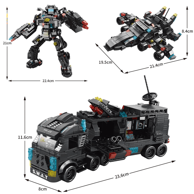 Mechanical Transformation Building Blocks 27-in-1