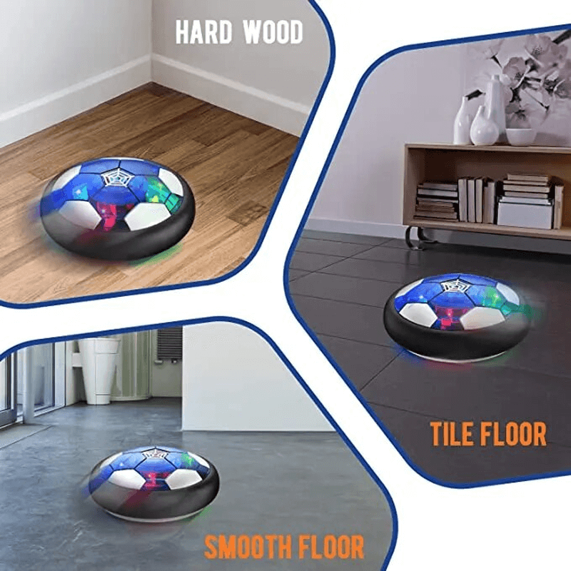 HoverKick - Floating LED Football Toy with Foam Shock Absorber for Indoor Football Games