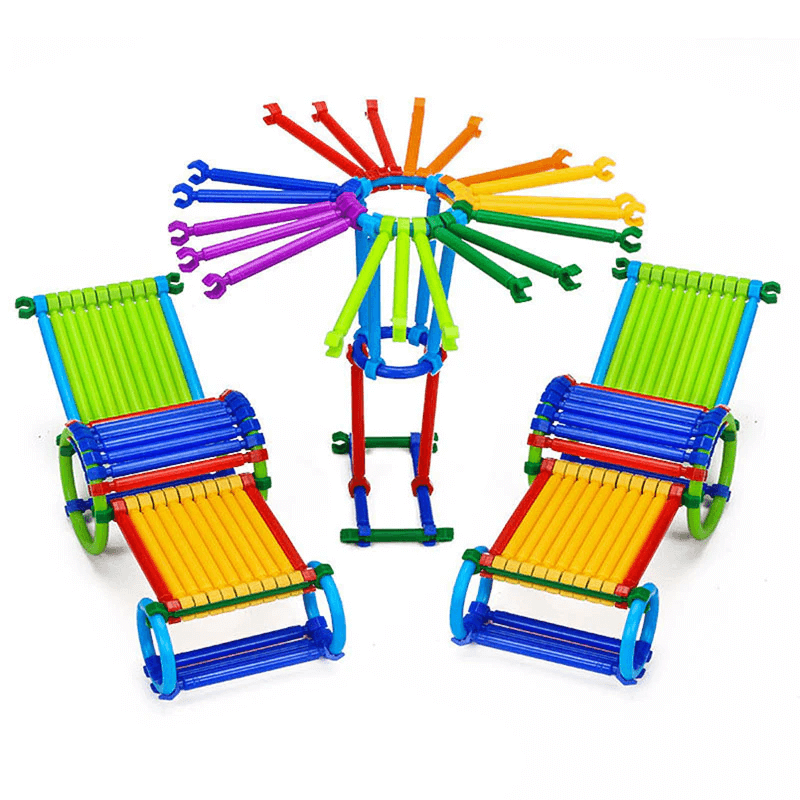 280 pcs Smart Puzzle Sticks - Building Blocks for Kids, 3D Puzzles and Educational Building Set, Creative Connecting and Construction Kit