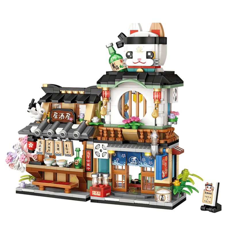 Japanese Street Mini Building Blocks - DIY Model