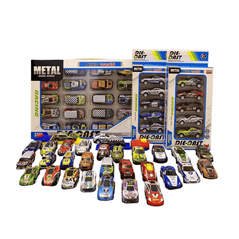 Barnens Mini Racingbilar Set – Robust Konstruktion och Återfjädring