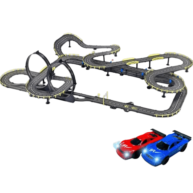 Stor RC Bilbana för Barn – Track Racing Leksak med Dubbel Tävling och Enkel Montering