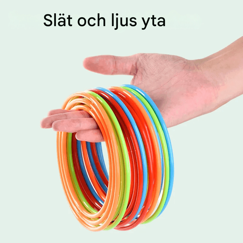 Barns Staplings- och Kastleksak – Kasta Regnbågsringar för Motorik och Koordination