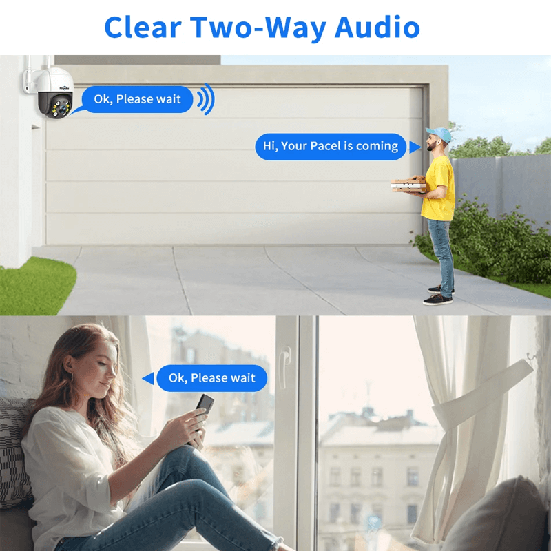 Smart WiFi Security Camera - With Infrared Night Vision, APP & AI