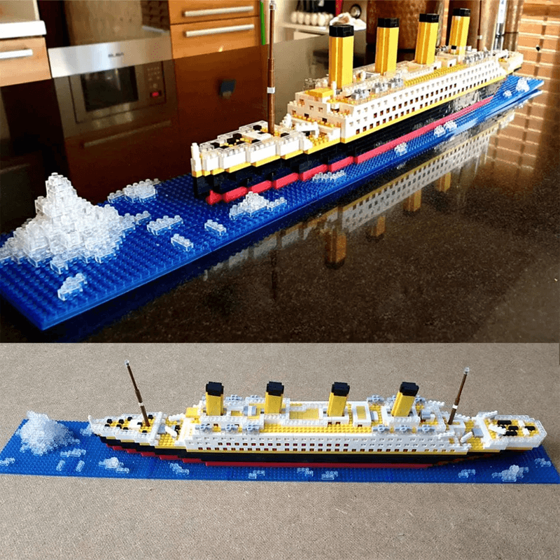 DIY Titanic 3D Byggklossar – 1860 Delar Skeppsmodell