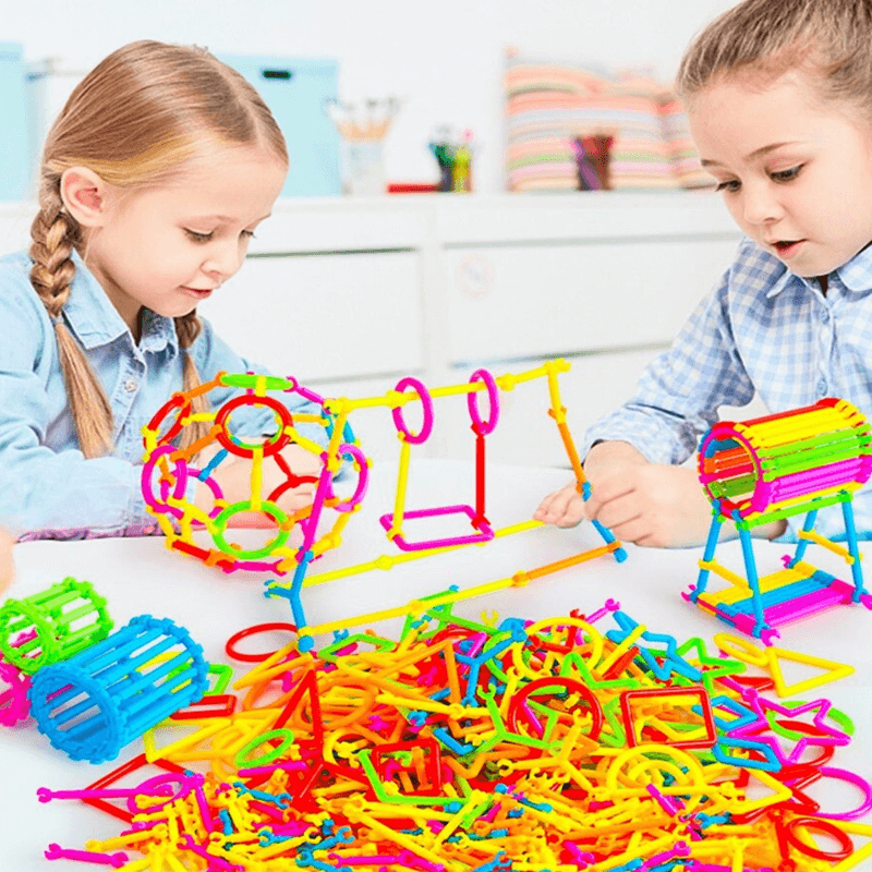 280 pcs Smart Puzzle Sticks - Building Blocks for Kids, 3D Puzzles and Educational Building Set, Creative Connecting and Construction Kit