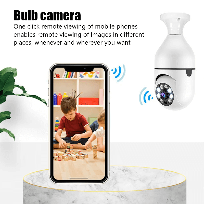 5G WiFi Surveillance Camera in Lamp Format - Wireless Smart Motion Sensor