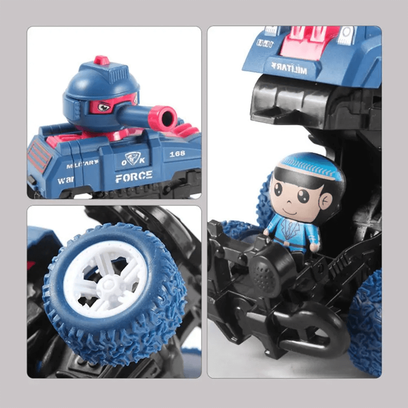 Mini-Tank Leksak – Sexhjulig, Glidande och Tyst Mini Tank för Barns Fantasilek