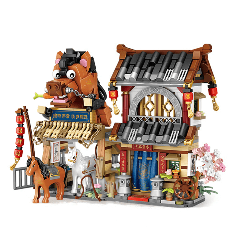 Japanese Street Mini Building Blocks - DIY Model