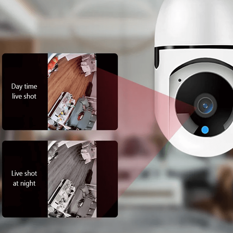 5G WiFi Surveillance Camera in Lamp Format - Wireless Smart Motion Sensor