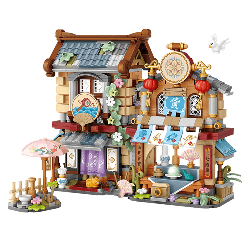 Japanese Street Mini Building Blocks - DIY Model