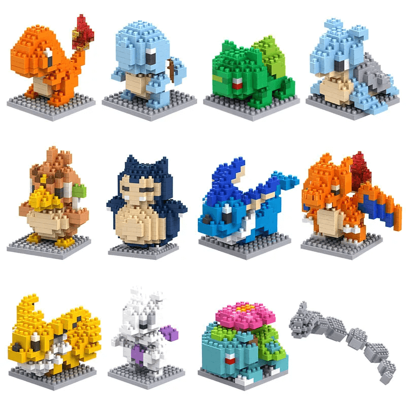 Poke Character Nanoblocks Anime Building Blocks