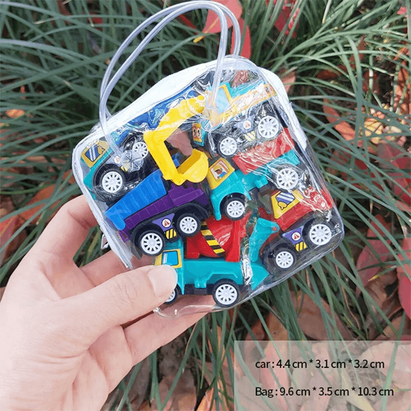 6-pack Mini Ingenjörsbilar – Hållbara Diecast Leksaker