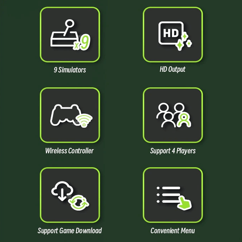 Trådlös Retro Spelkonsol med 20 000 Klassiska Spel, 4K TV Spelsticka