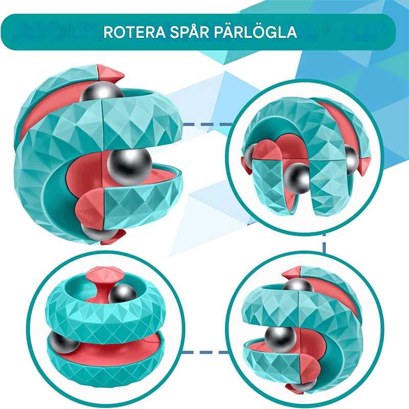 Stressavlastande Orbit 3D Boll Kub – Perfekt Sensorisk Leksak för Barn och Vuxn