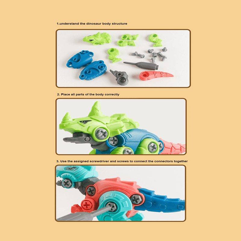 Dinosaur Egg Kit - Surprise Egg with Building Blocks, Disassemble and Assemble Your Own Dinosaurs, DIY Blindbox Toy for Kids