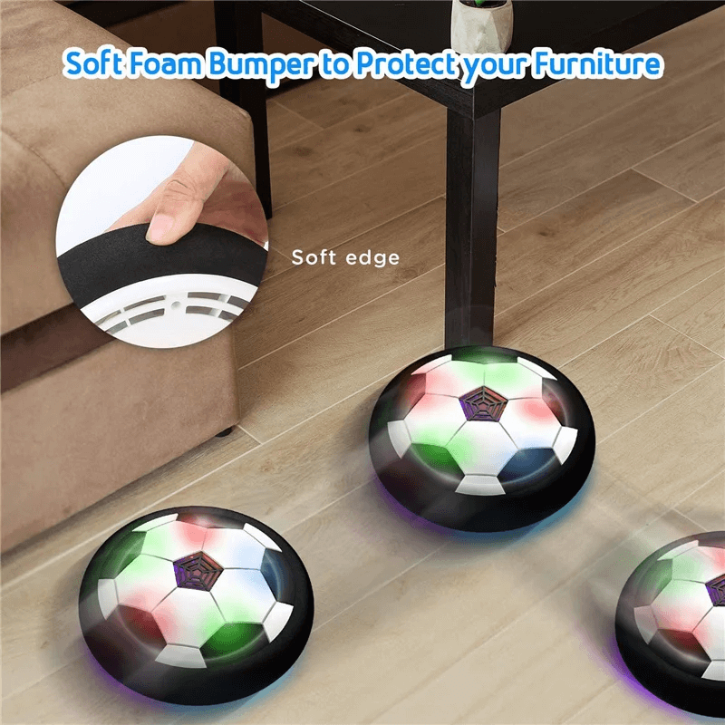HoverKick - Floating LED Football Toy with Foam Shock Absorber for Indoor Football Games