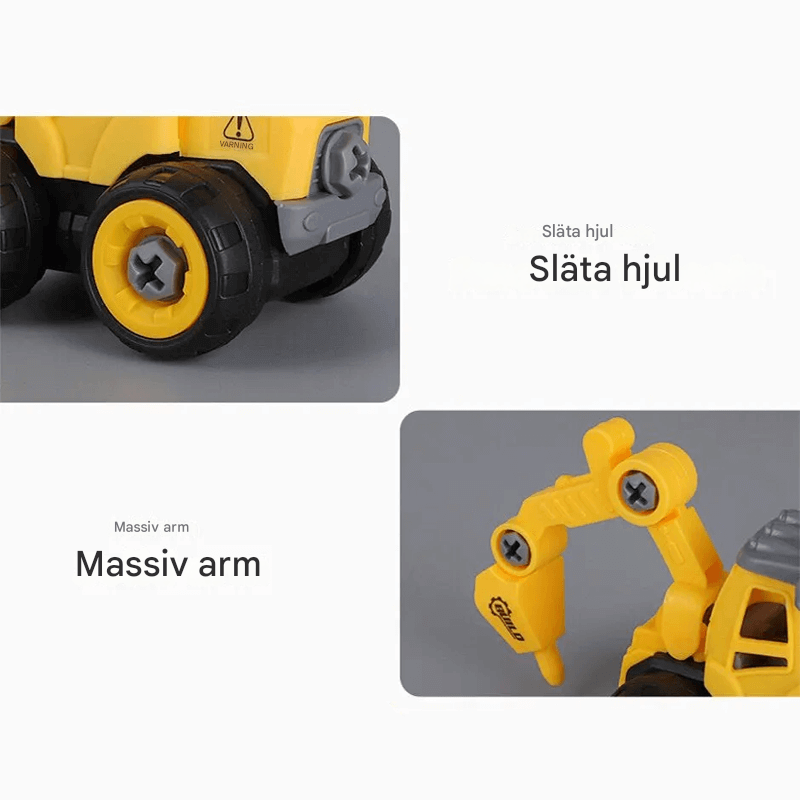 Pusselsimulering Grävmaskinsleksak – Gör-det-själv Byggbar Leksak för Barn
