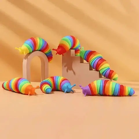 3D Färgglad Snigel Anti-Stress Leksak – Kreativ och Avslappnande Aktivitet