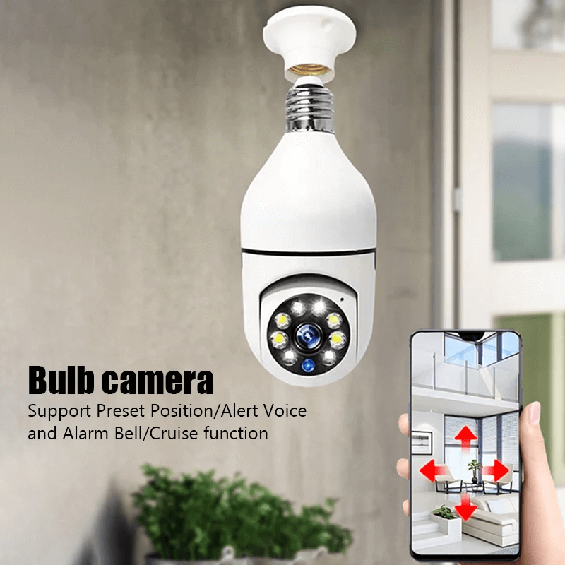 5G WiFi Surveillance Camera in Lamp Format - Wireless Smart Motion Sensor