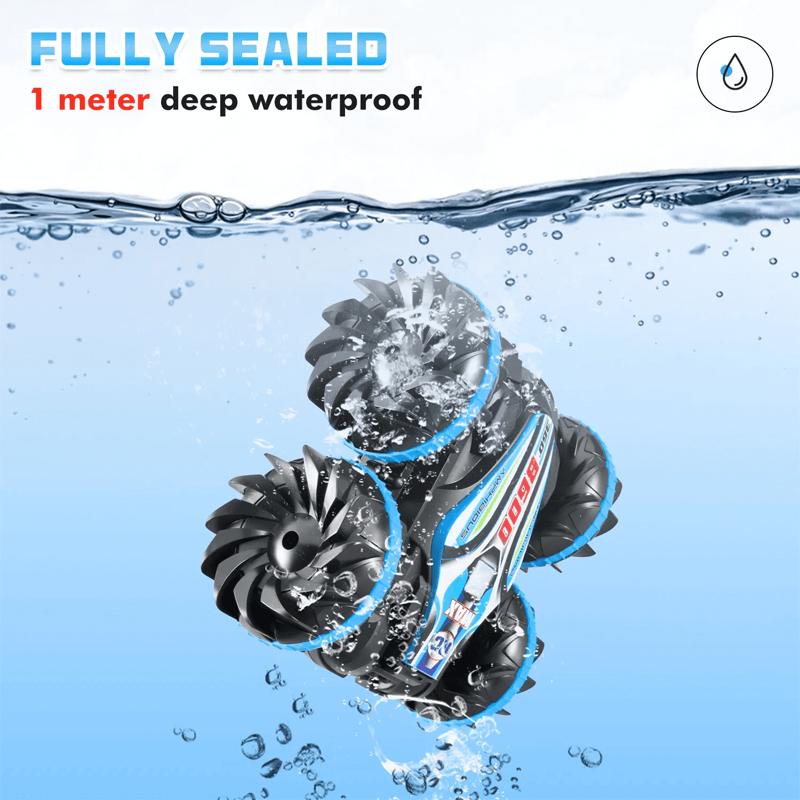 Vandtæt amfibisk fjernstyret bil til børn