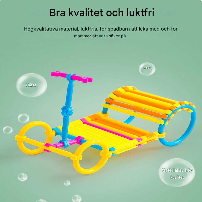 280 pcs Smart Puzzle Sticks - Building Blocks for Kids, 3D Puzzles and Educational Building Set, Creative Connecting and Construction Kit