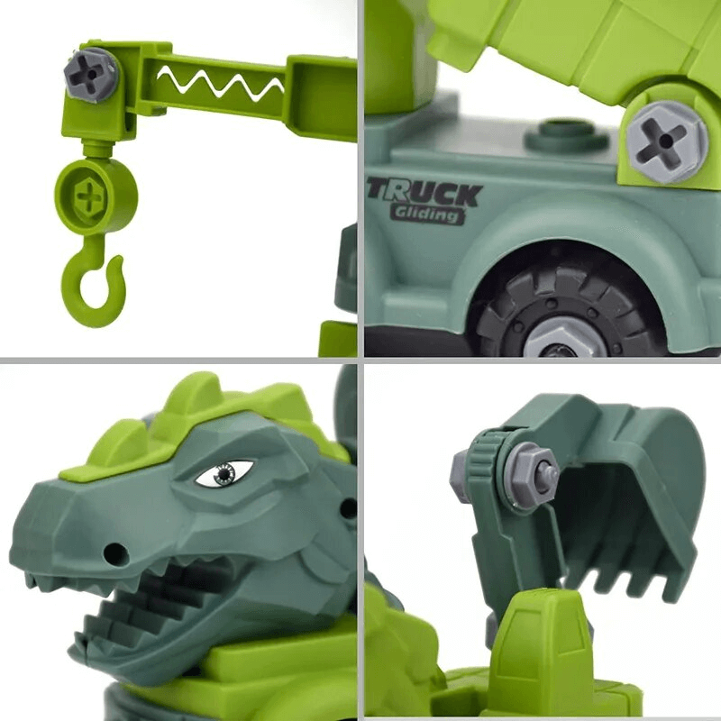 Mini Dinosauriefordon Byggsats – Lek och Lär med Kreativa Kombinationer