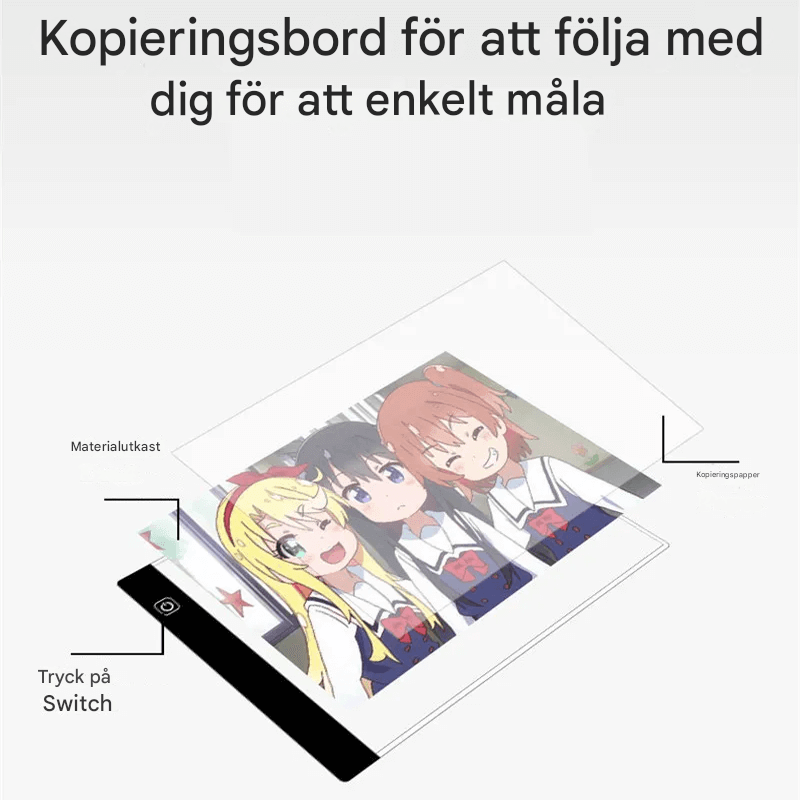 LED-upplyst Ritplatta – Perfekt för Barns Konstnärliga Utforskning