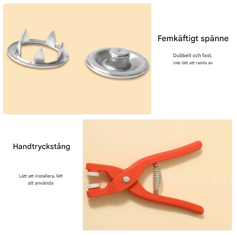 DIY Metall Tryckknapp Verktyg – Precisionsverktyg för Kläder, Läder och Hantverk