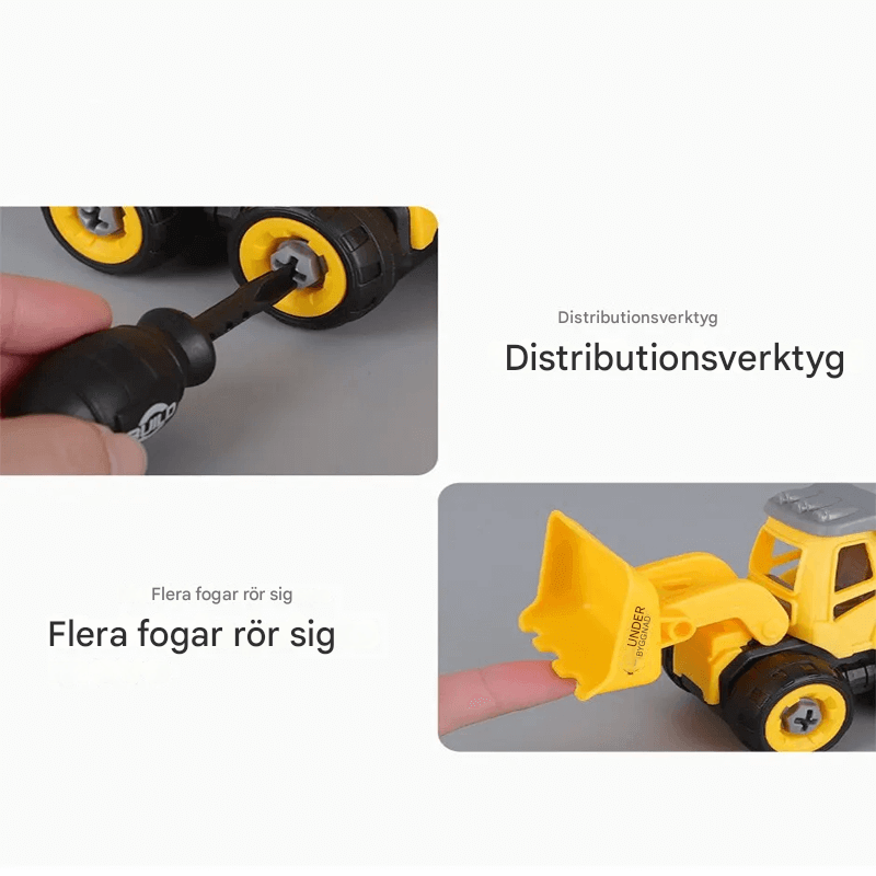 Pusselsimulering Grävmaskinsleksak – Gör-det-själv Byggbar Leksak för Barn