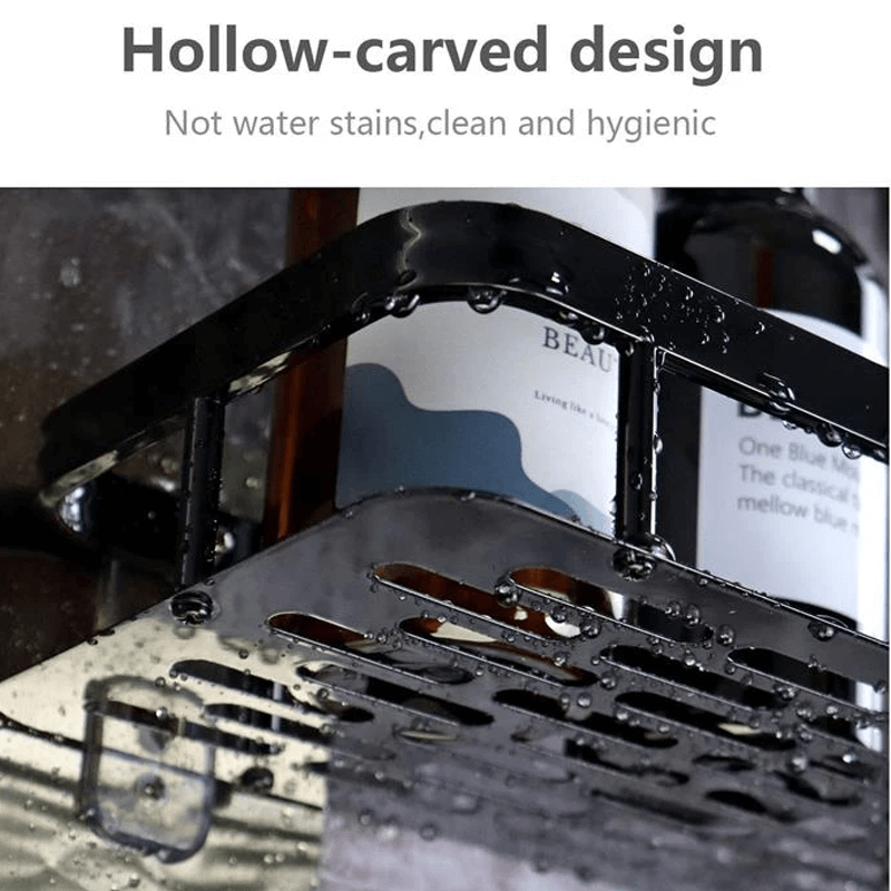 Vægmonteret opbevaringshylde – Udtrækkelig hjørnehylde til badeværelse