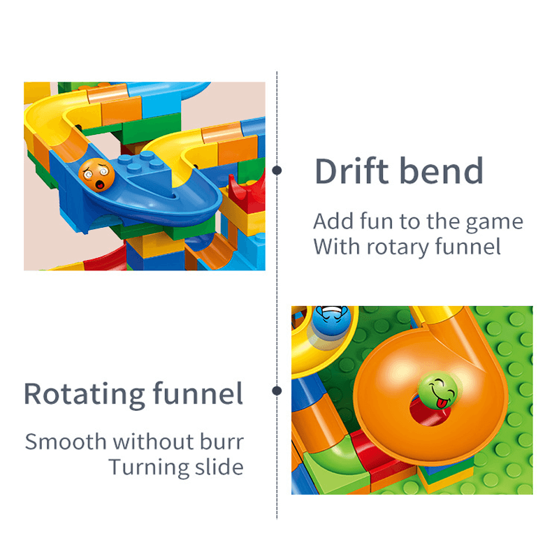 Marble Run Building Blocks - Creative Labyrinth with Slide and Ball Track for Kids - Educational Play for Problem Solving and Imagination