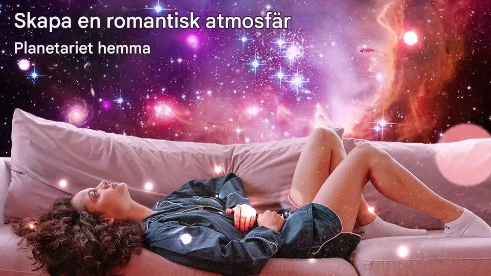 CosmaView – Stjärnhimmel Projektorlampa för Barnrum och Sovrum | Galaxy Projektor med 360° Rotation