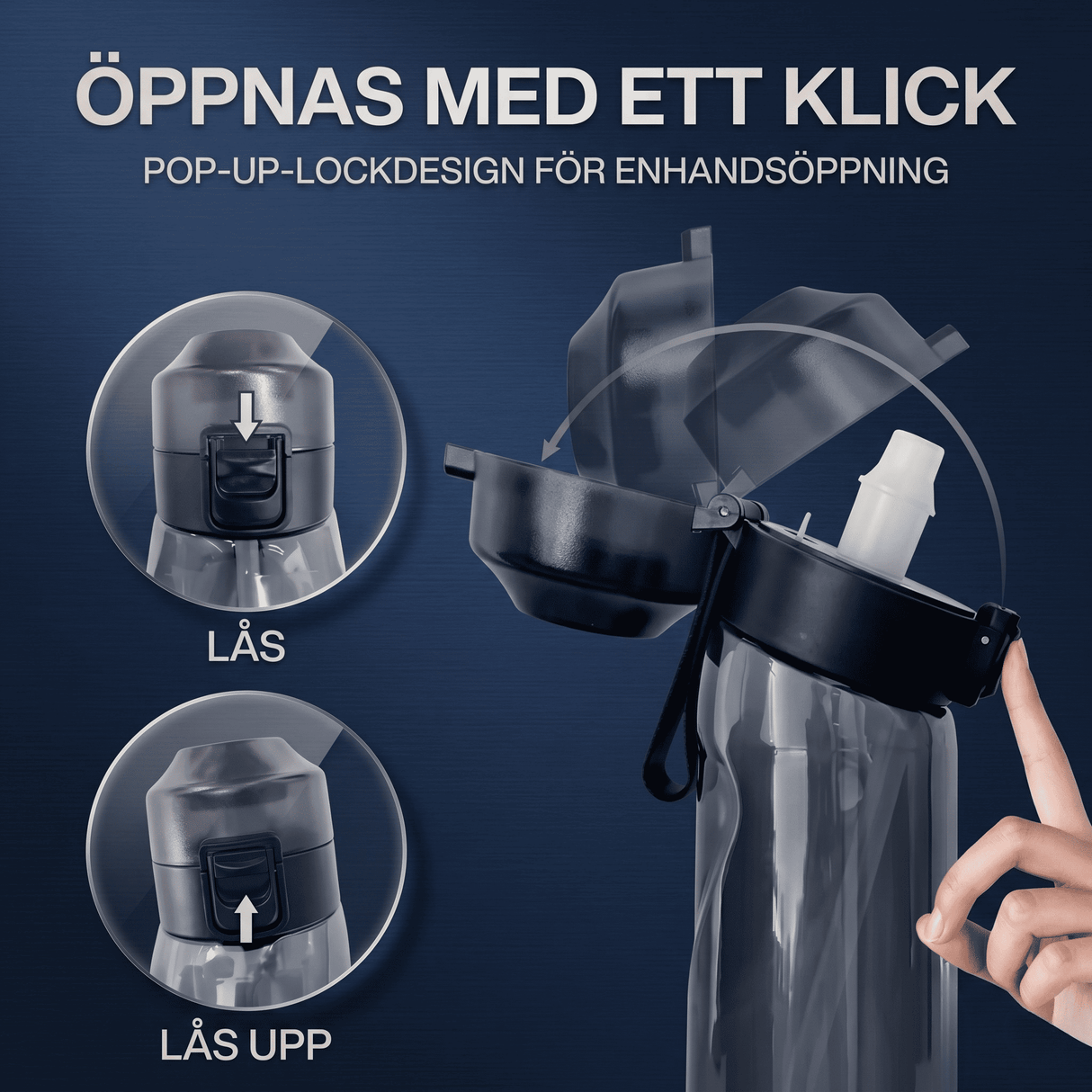 Air Vattenflaska med Doftringar 7 Kapslar 650ml