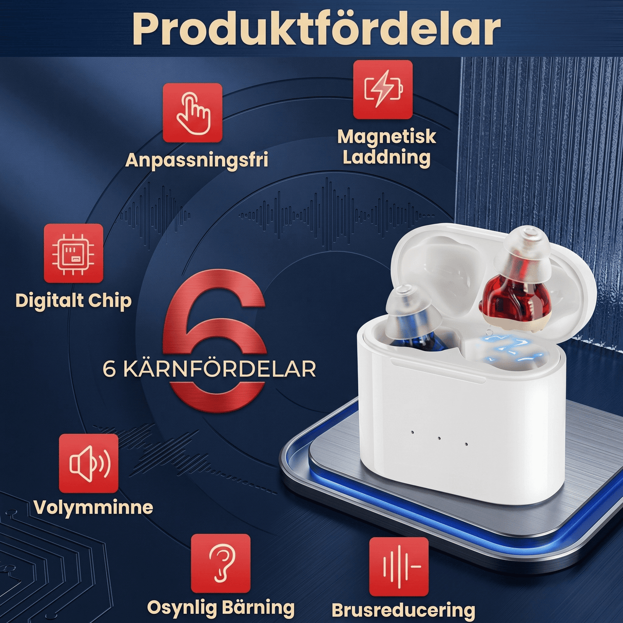 ClearTone - Diskreta Hörapparater – Avancerat Hörhjälpmedel med Brusreducering