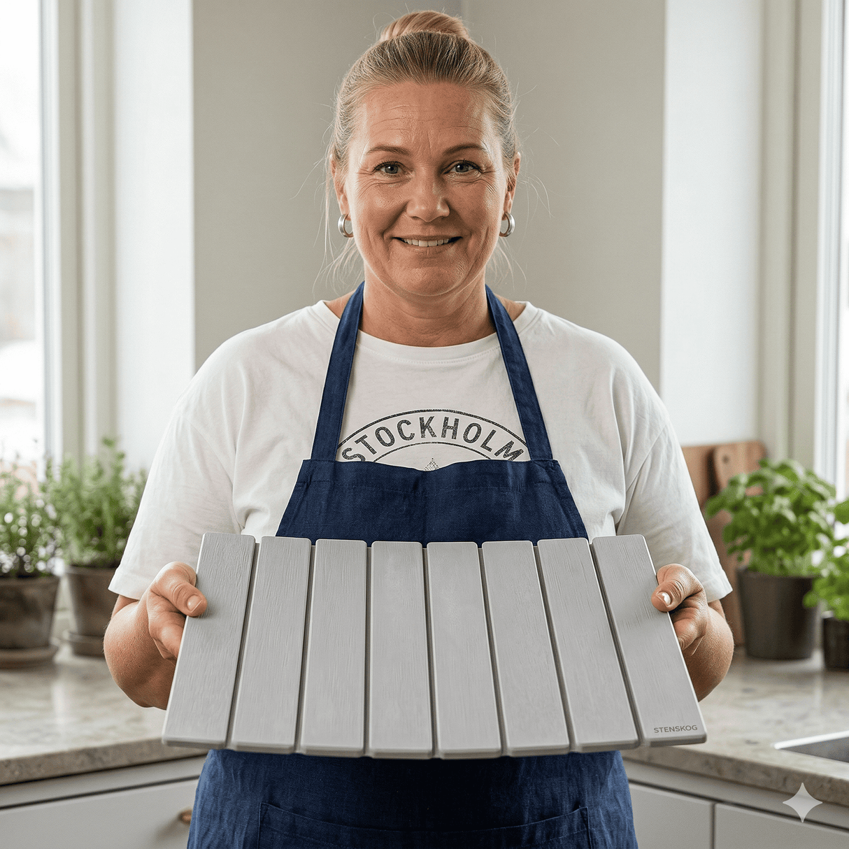 FREYA – Vikbar Sten-Torkmatta för Kök med Halkfri Bas & Absorberande Yta