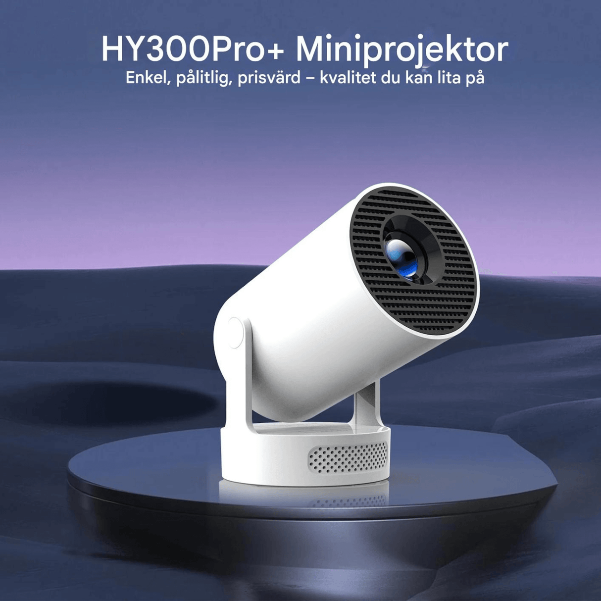 LumiCast View – Magcubic HY300 Pro+ Miniprojektor med Android 11, WiFi 6 og 720P LED-billede til hjemmebiograf og underholdning