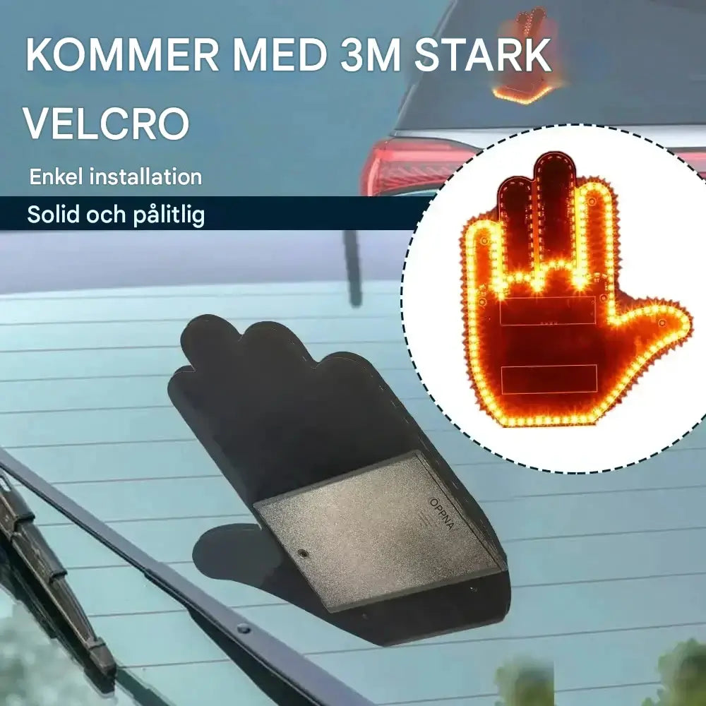 GlowHand – Rolig Handlampa för Bilen med Fjärrkontroll | Visa Ditt Humör i Trafiken på Ett Lysande Sätt