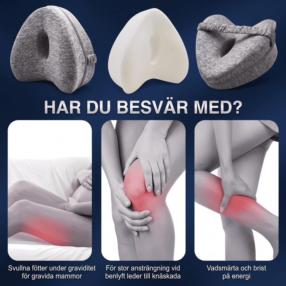 SleepAlign – Ergonomisk Minneskudde för Ben och Knän, Sidosovare – Minskar Smärta i Höft, Rygg och Ischias