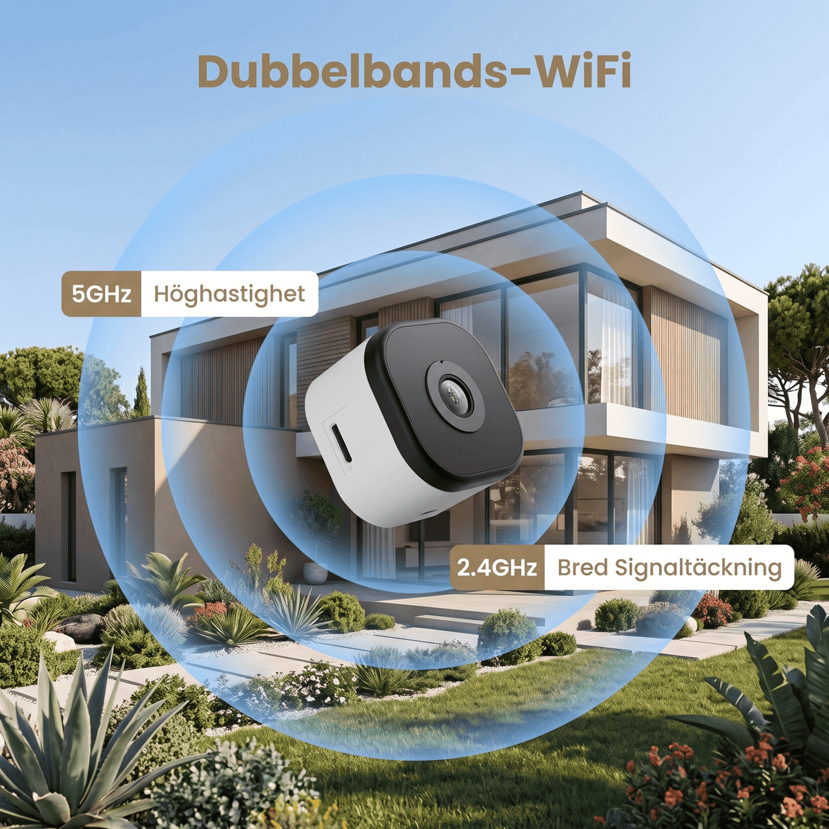 ViewGuard – 2K Fönsterkamera Utan Borrning – WiFi Övervakningskamera med Färgnattsyn och Rörelsedetektering