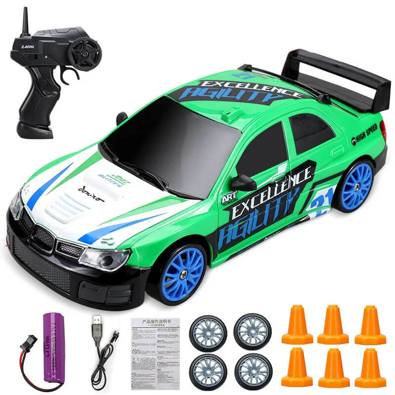 1:24 RC Drift Car with Four Wheel Drive - 15km/h High Speed and Dynamic Racing