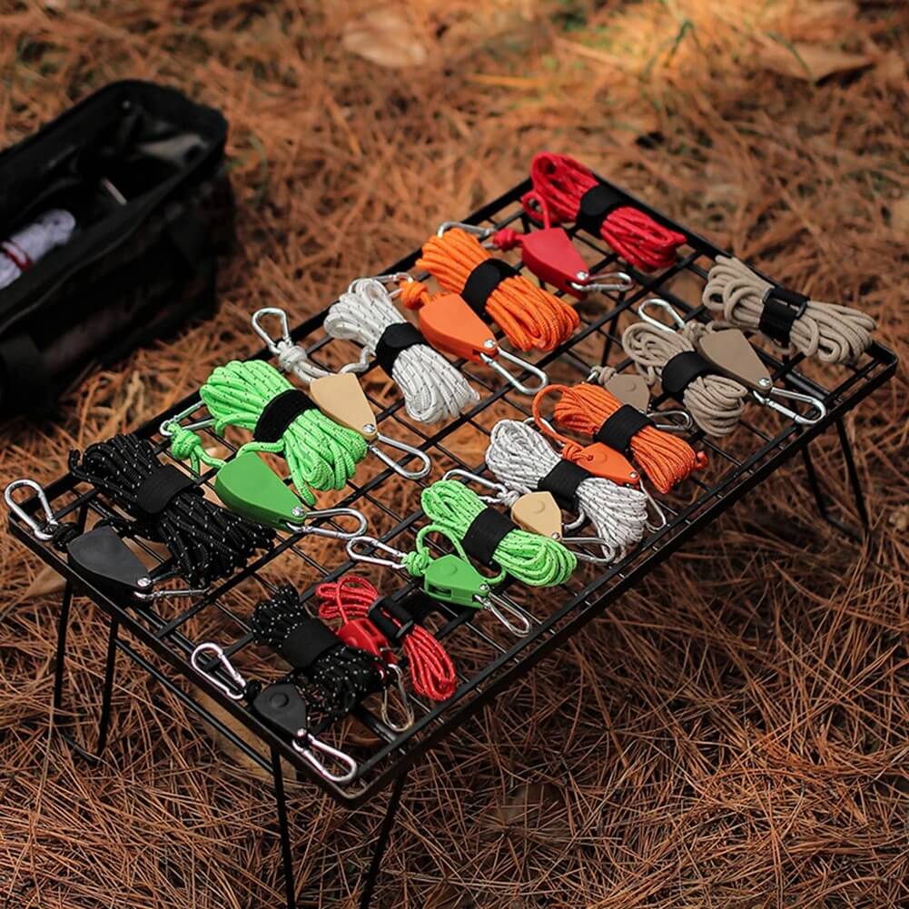 ReflectaCord – Reflekterande Tältlina 5M med Justerbar Trissa för Camping