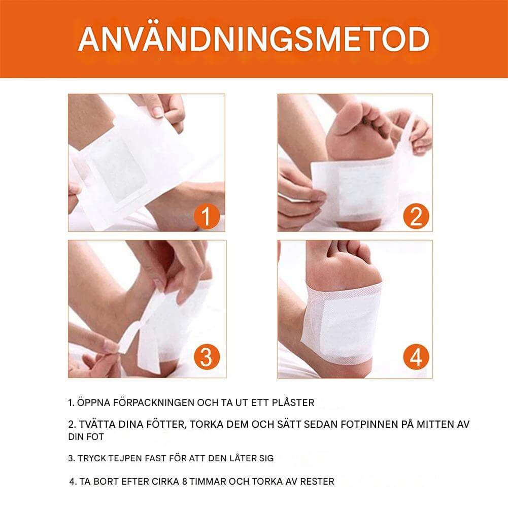 SootheStep – Naturliga Fotplåster med Ingefära | För Dig Som Söker Avkoppling, Rensning och Bättre Sömn