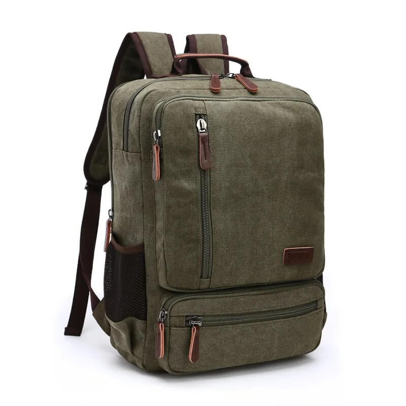 NomadiqPack – Vintage Canvas Ryggsäck för Resor | Stil, Funktion och Flexibilitet i Ett