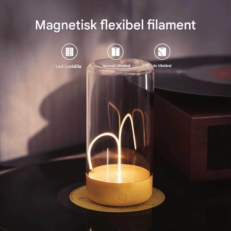 QuantumGlow – Bärbar LED-lampa med magnetisk och flexibel filament | USB-C uppladdningsbar ambient belysning