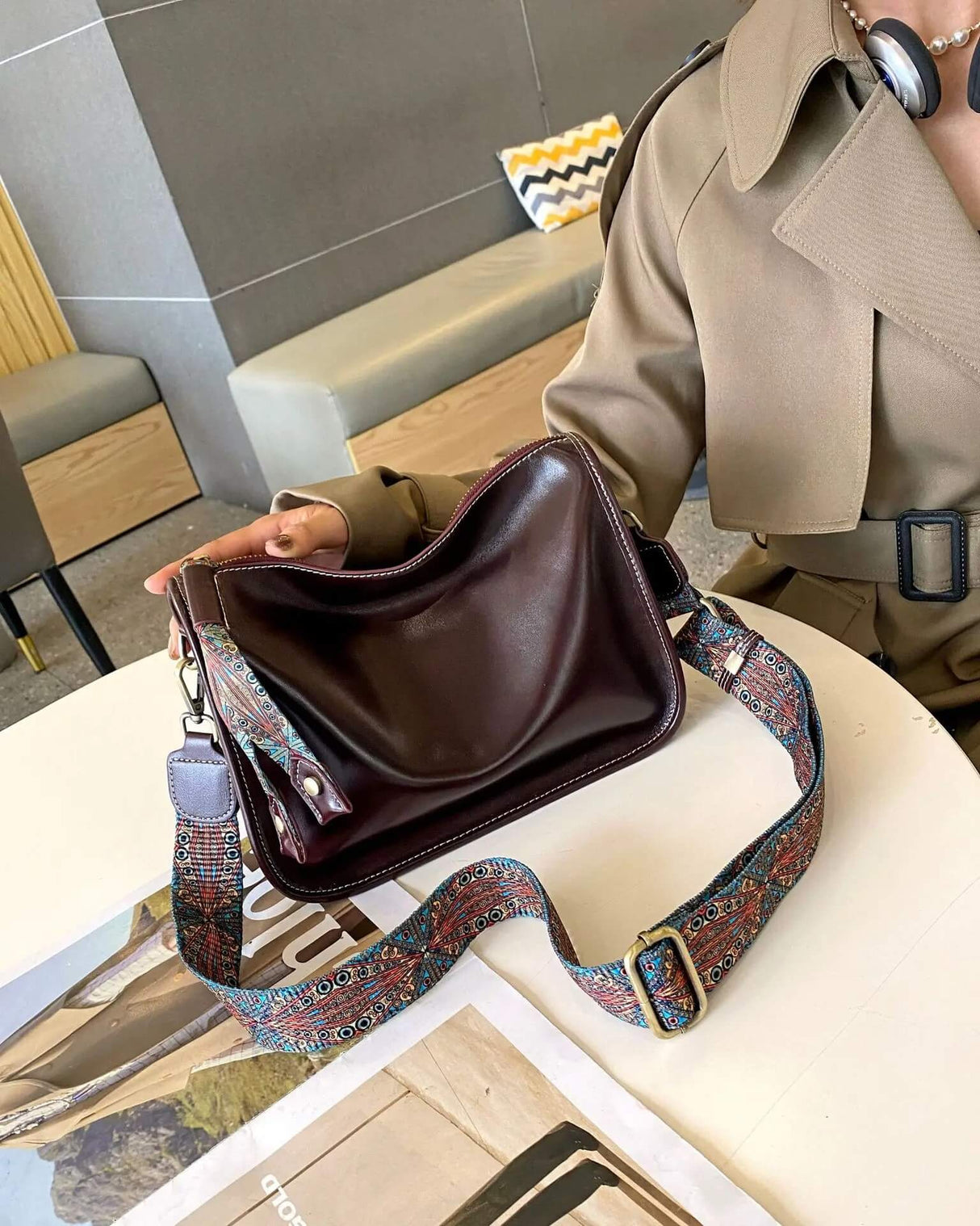 Luxury Leather Bag – Rymlig och elegant handväska i äkta läder